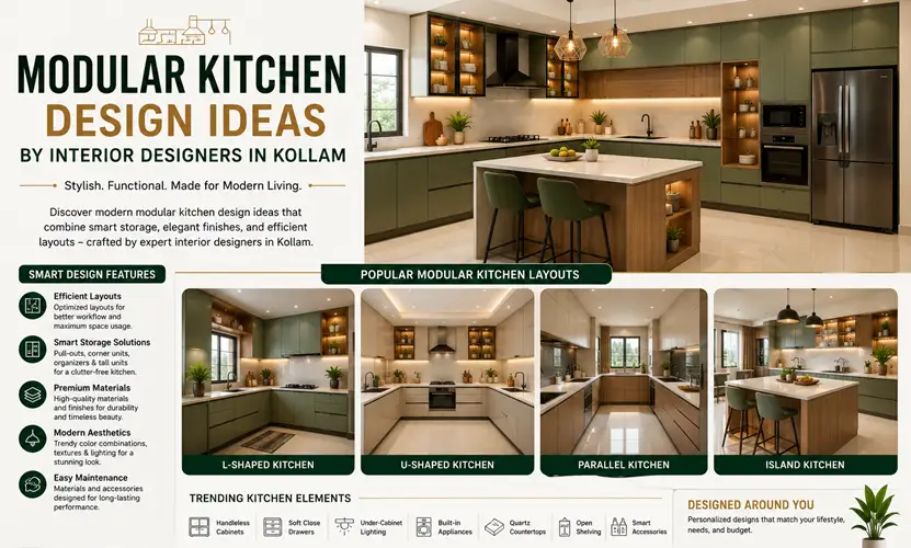 Modular Kitchen Design Ideas by Interior Designers in Kollam